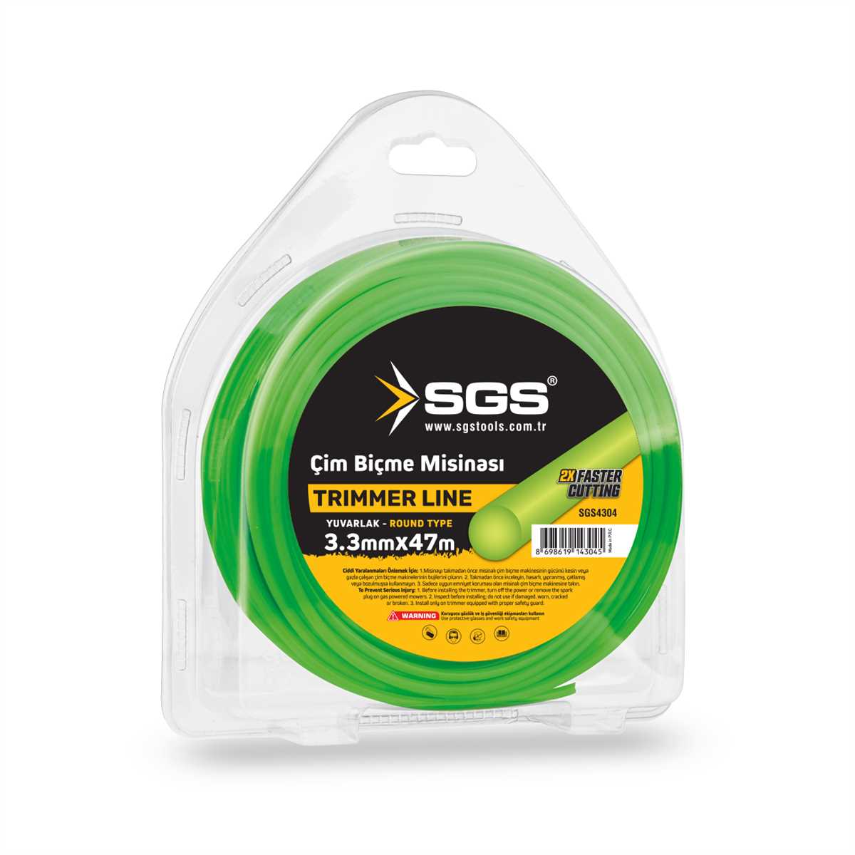 TIRPAN MİSİNASI 3.3 MM 47 MT YUVARLAK (YEŞİL)